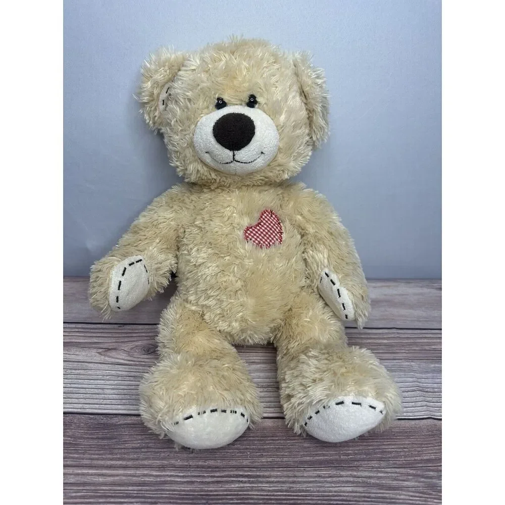 Build a Bear Patchwork Patches with Stitches Tan & Cream 15